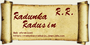 Radunka Radusin vizit kartica